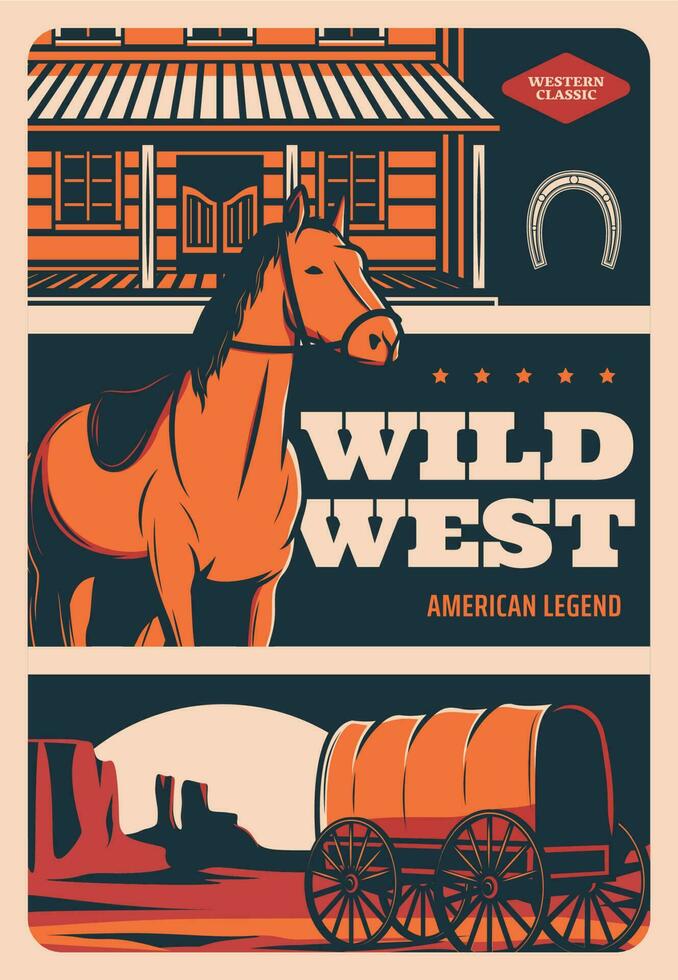 Western amerikanisch Legende, wild Westen Saloon, Texas vektor