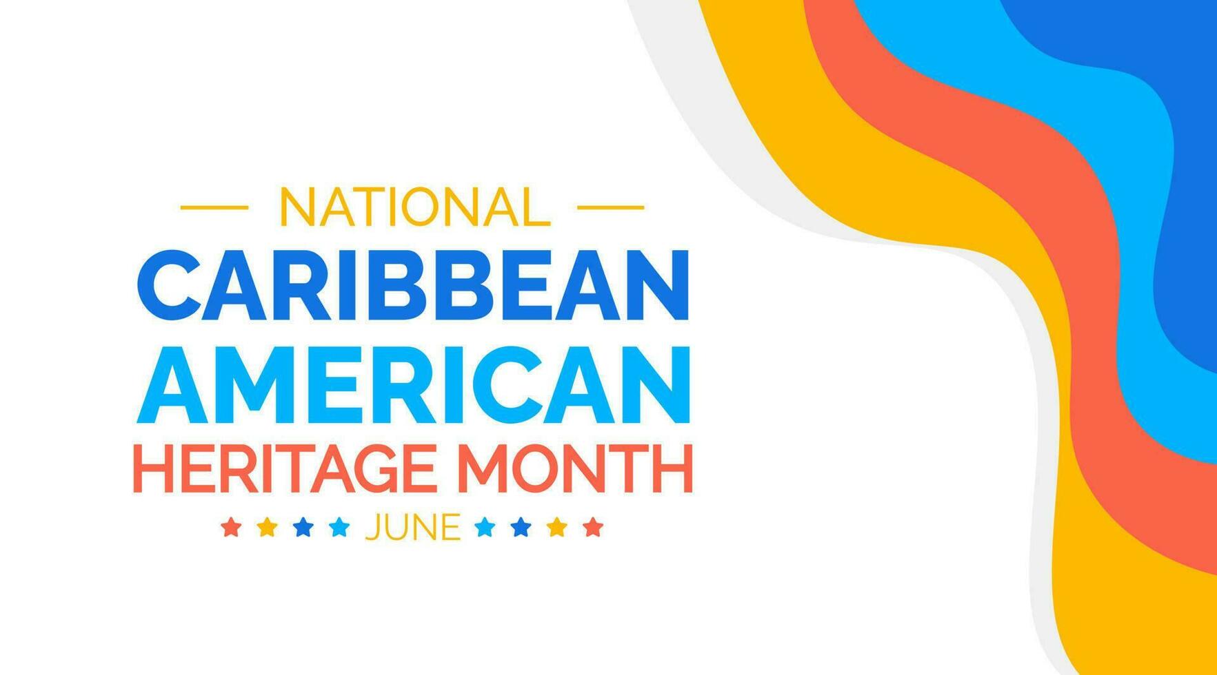 Karibik amerikanisch Erbe Monat Hintergrund oder Banner Design Vorlage gefeiert im Juni. Vektor Illustration.