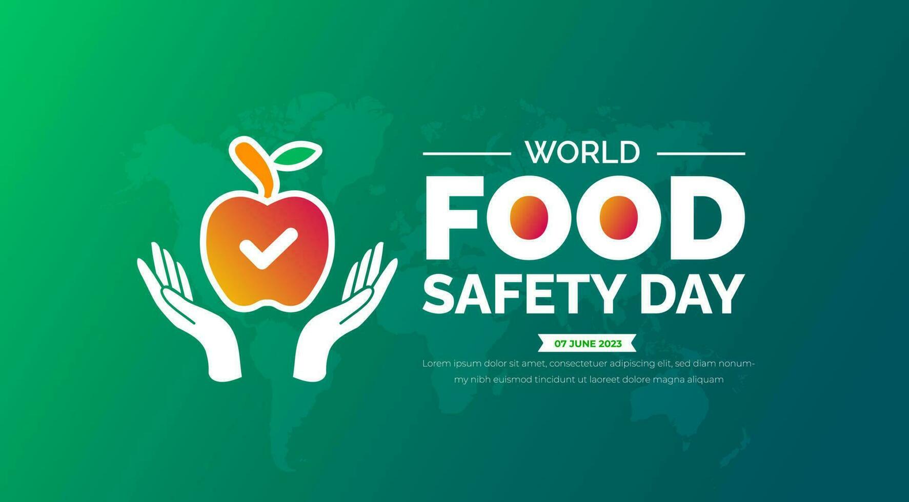 värld mat säkerhet dag bakgrund eller baner design mall. äpple vektor. vektor illustration.