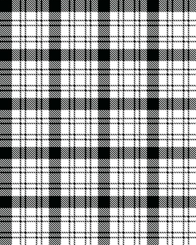 nahtlos Muster von schwarz und Weiß Tartan Plaid- schottisch prüfen Plaid zum Flanell Shirt, Decke, und Schal- Vektor Illustration