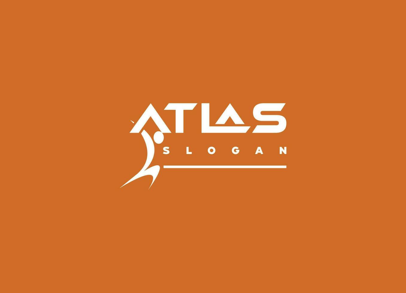 Atlas Logo Design Konzept und Konstruktion vektor