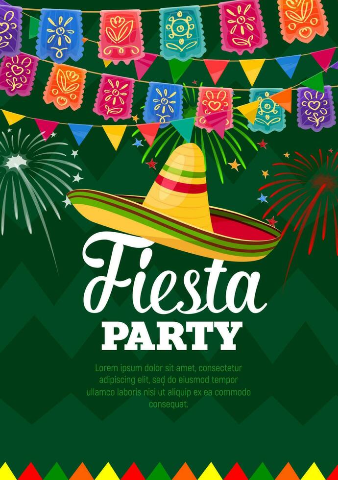 Fiesta Mexikaner Party Feier Vektor Poster