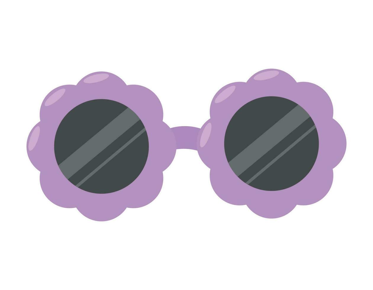 Sonnenbrille zum Kinder im eben Stil auf ein Weiß Hintergrund vektor