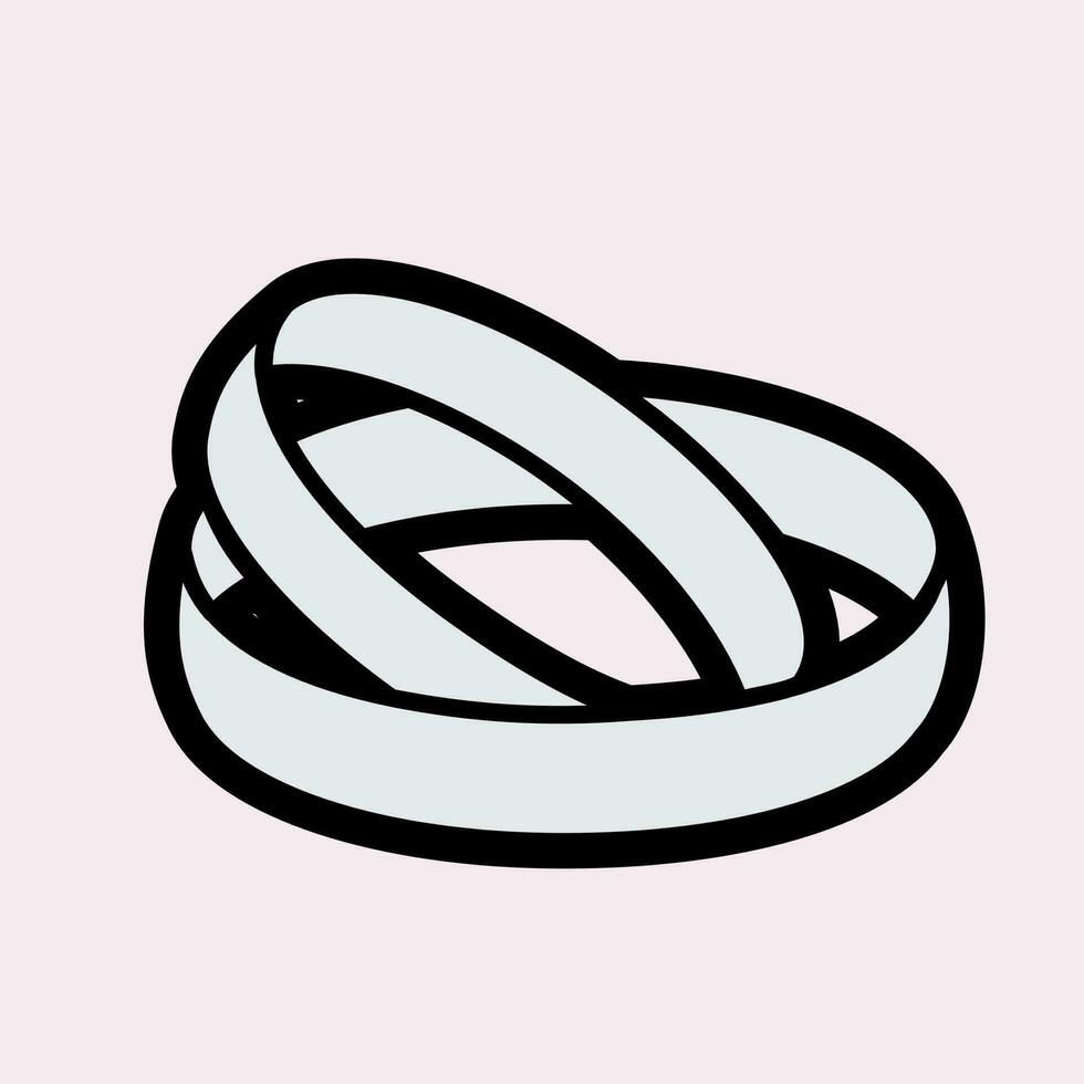 Silber Hochzeit Ring vektor
