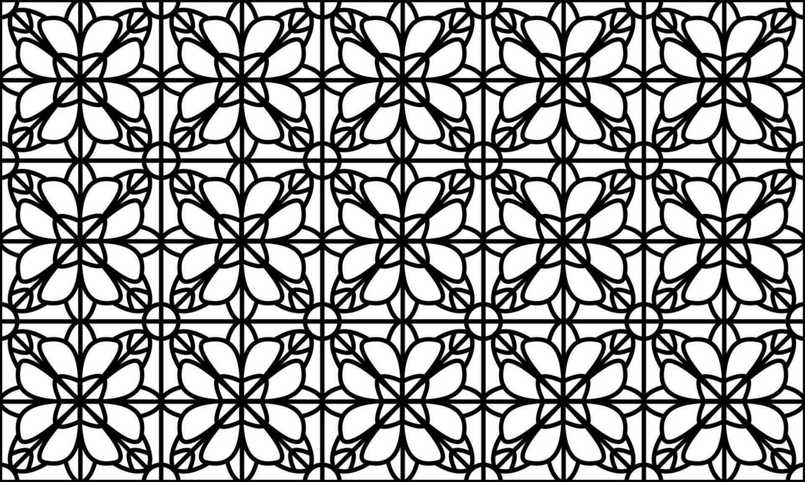 abstrakt blommig, spets, trimma sömlös mönster. upprepa mönster med blommig element och ornament. linje konst design, mandala mönster. vektor