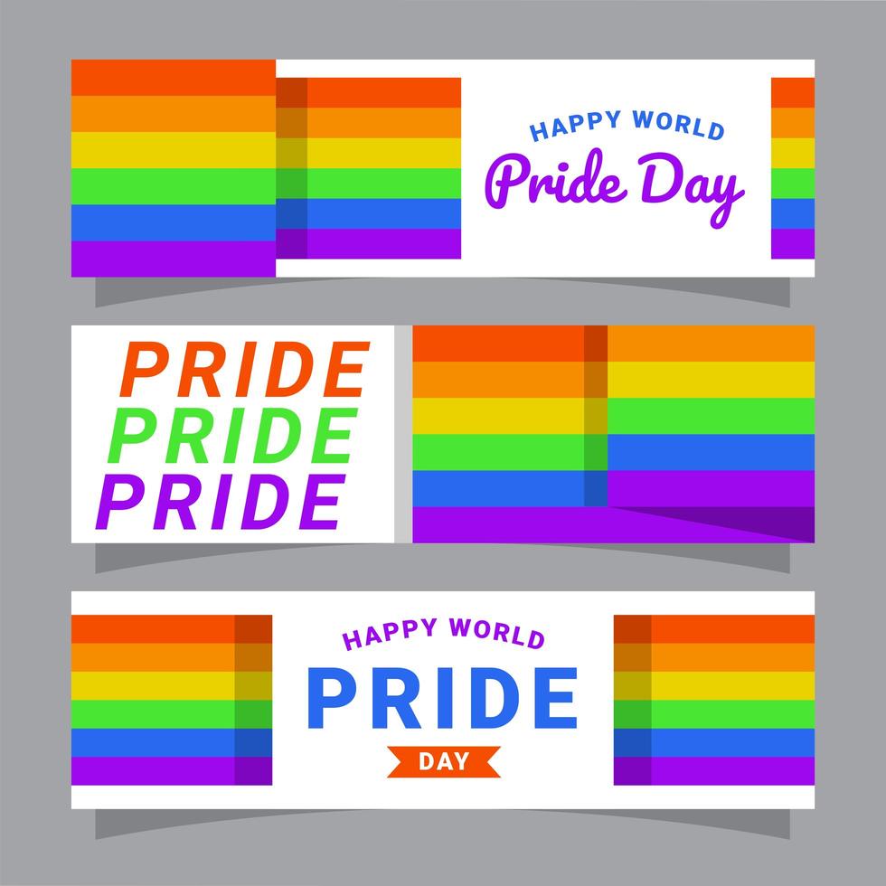 Pride Day Bannersammlung vektor
