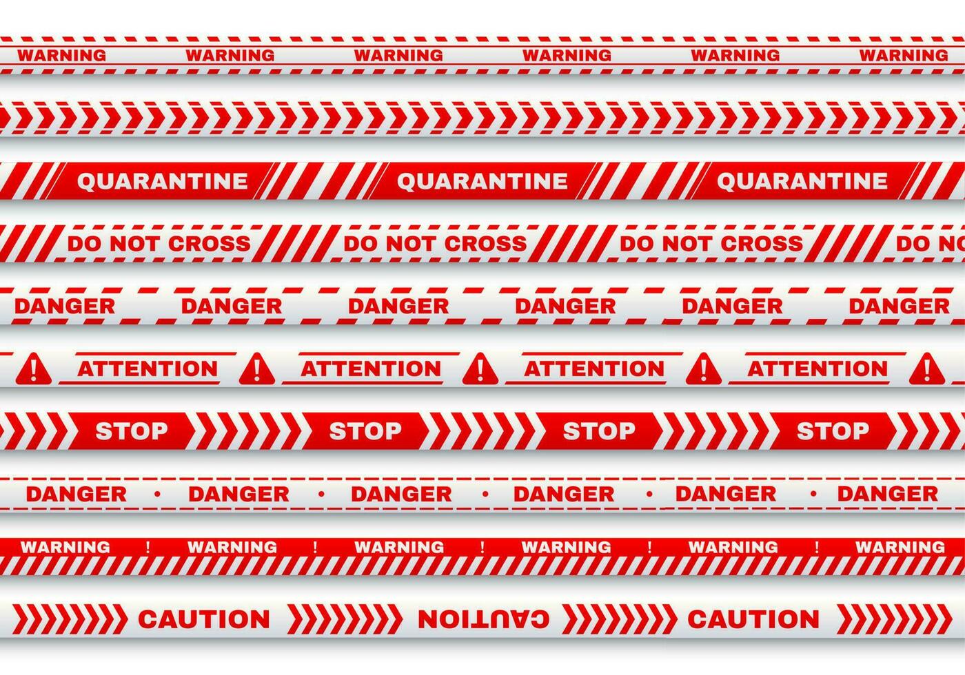 röd säkerhet varning vektor band med typografi