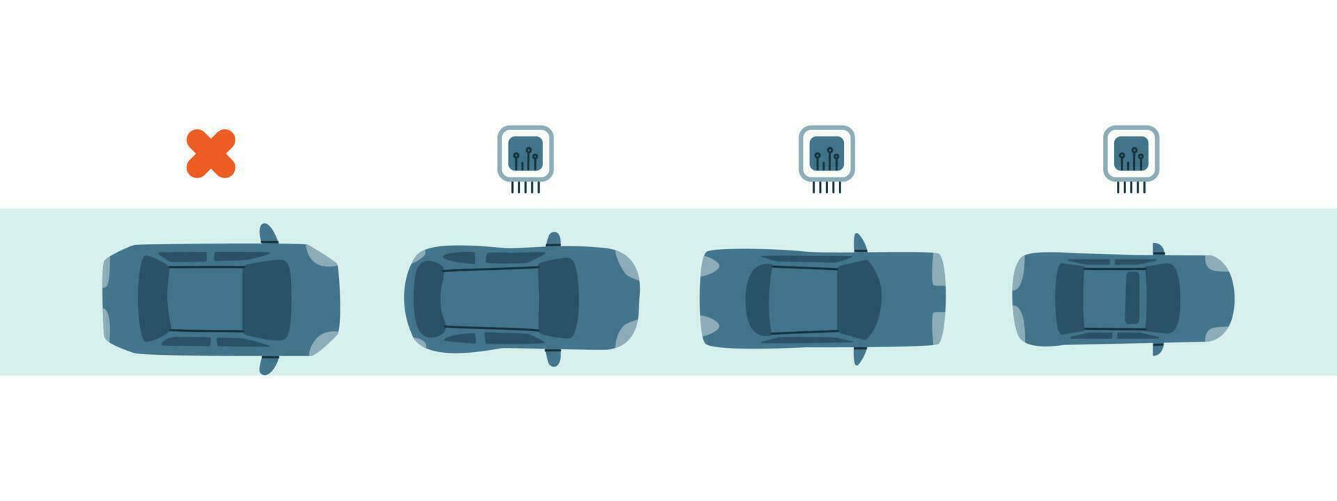 Konzept von Mikrochip Mangel zum Auto Herstellung. Mikroschaltungen, elektrisch Schaltkreis planen, Prozessor mit Mikroschaltungen Zentralprozessor. Automobil Krise 2022. vektor