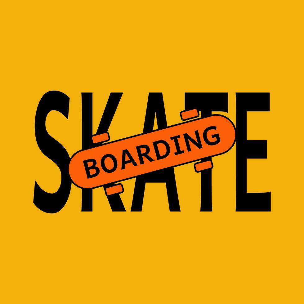 Skateboarding Vektor Illustration Design. Jahrgang Sport Typografie. Schlittschuh Tafel Zitat zum T-Shirt drucken. gehen Skateboarding Tag.