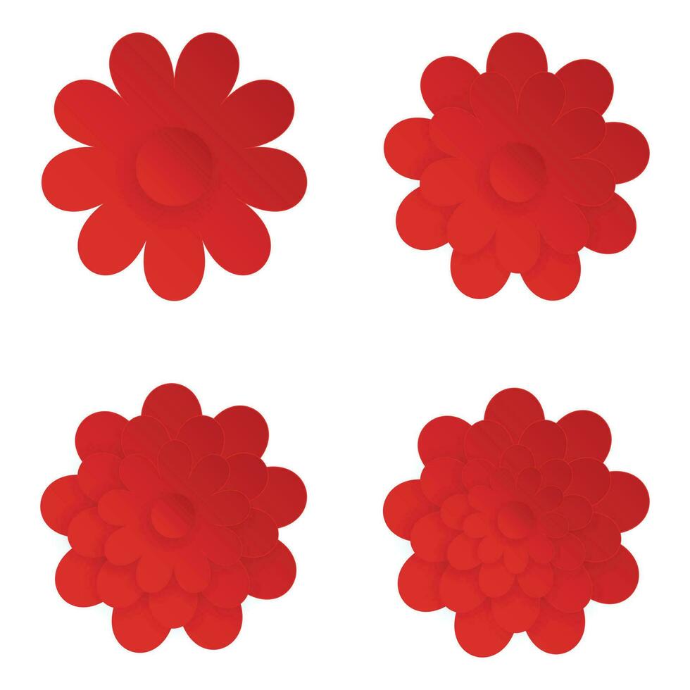 Blume, Element von Blumen- Papier schneiden. Papier Schnitt von Blume gestalten und Frühling Symbol. vektor