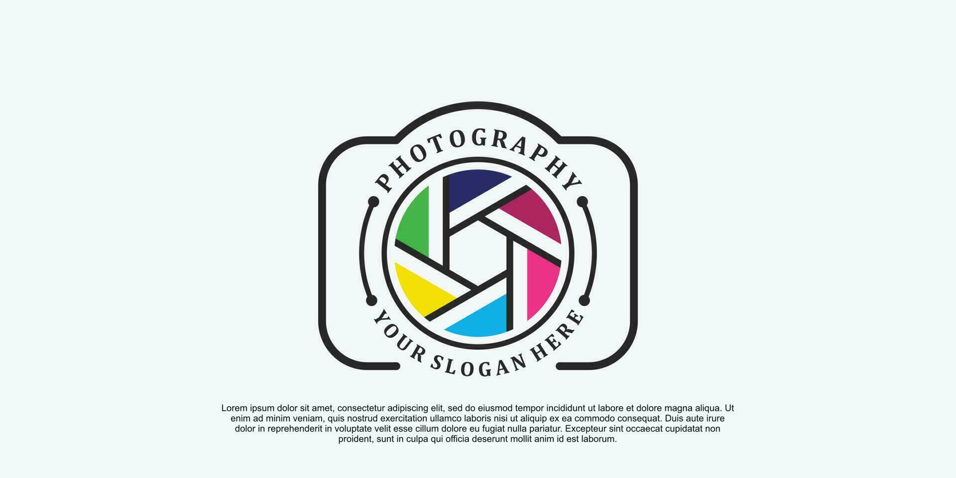 Fotografie Logo Design mit modern Konzept vektor