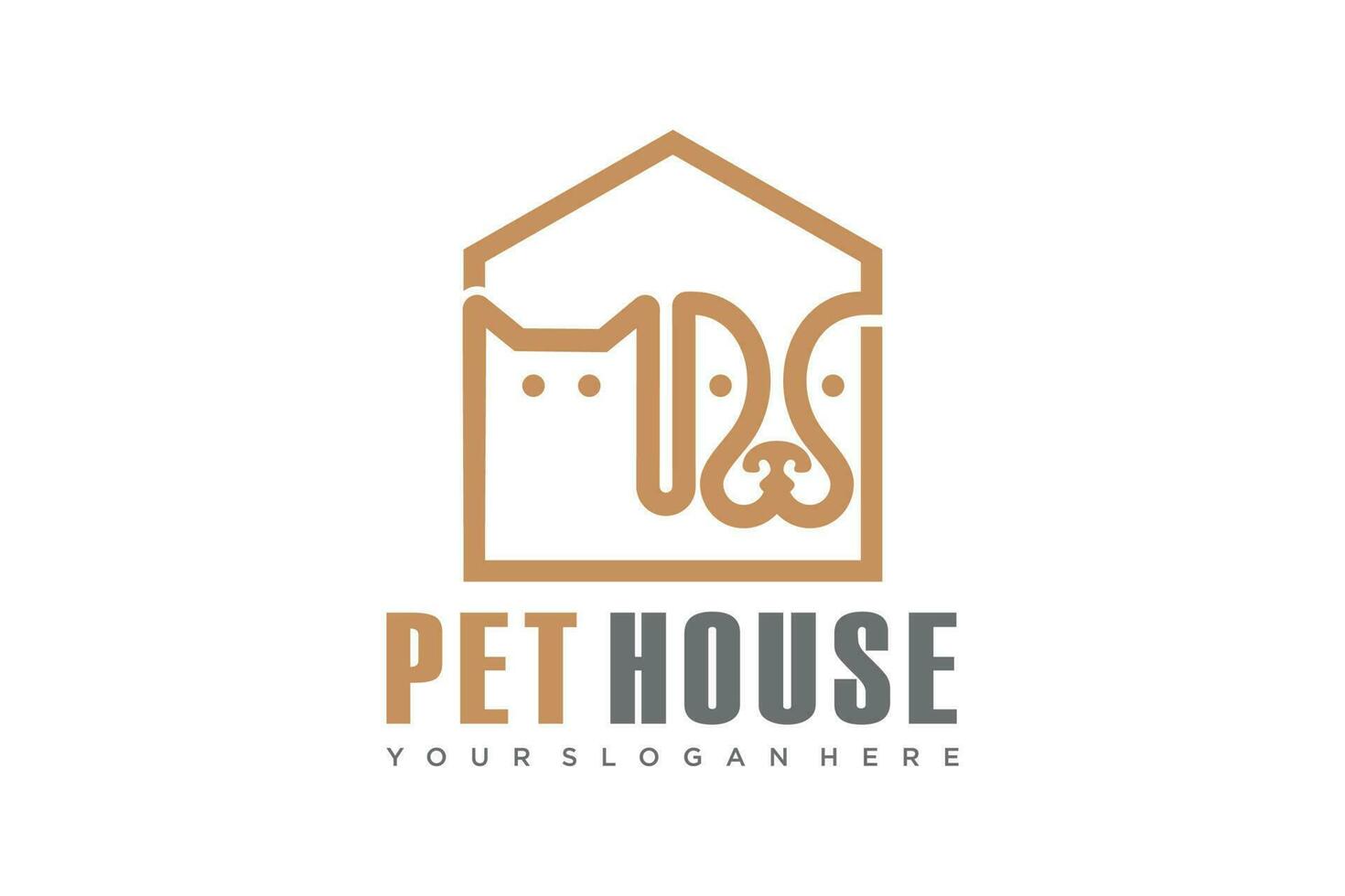 hund katt sällskapsdjur hus Hem logotyp vektor ikon illustration
