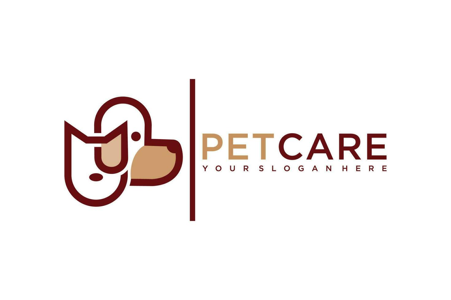 Hund Logo Design. Logos können Sein benutzt zum Haustier Pflege, Klinik und Veterinärmedizin. vektor