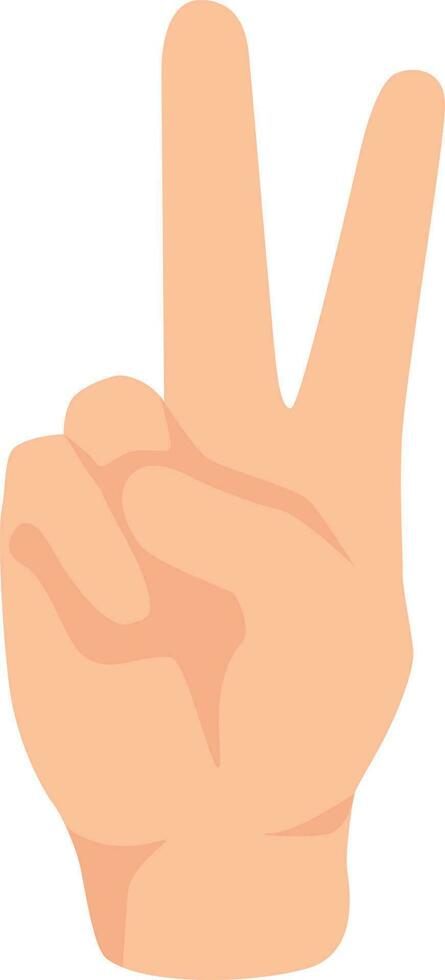 zwei Finger oder Symbol Frieden isoliert auf Weiß vektor