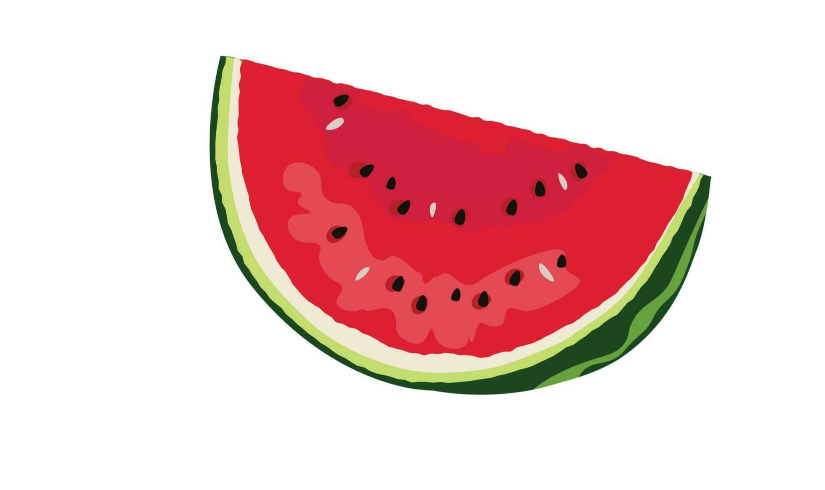 Wassermelone Vektor Illustration. Wassermelone im Hälfte Form. Sommer- Obst Thema und Konzept. eben Vektor im Karikatur Stil. tropisch Frucht.
