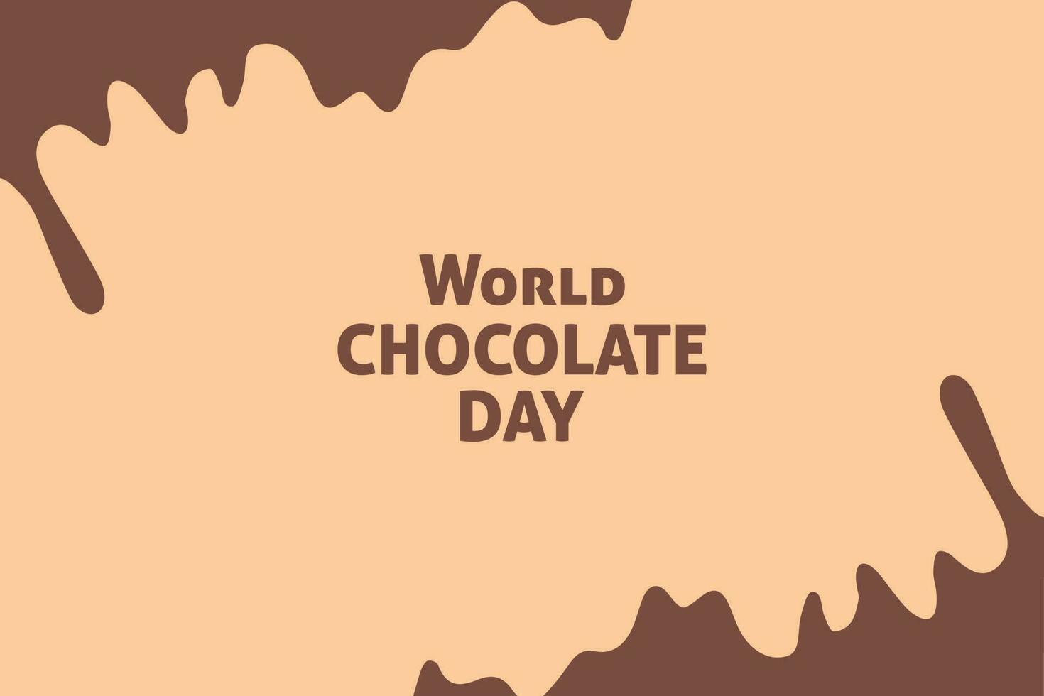 värld choklad dag bakgrund design mall. vektor illustration