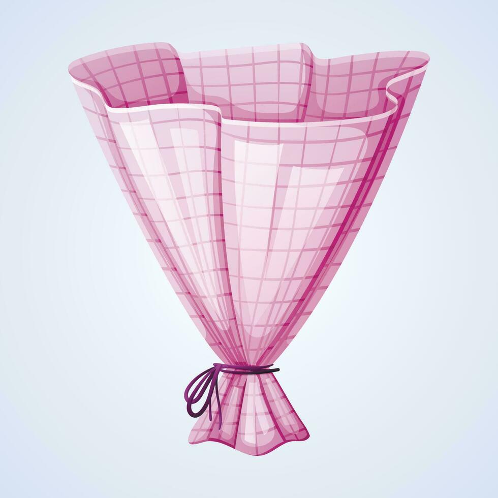 vektor rosa omslag papper eller förpackning för en bukett av blommor.