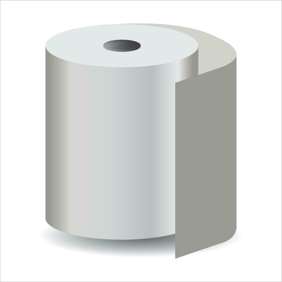 grå toalett papper ikon, vektor, illustration, symbol vektor