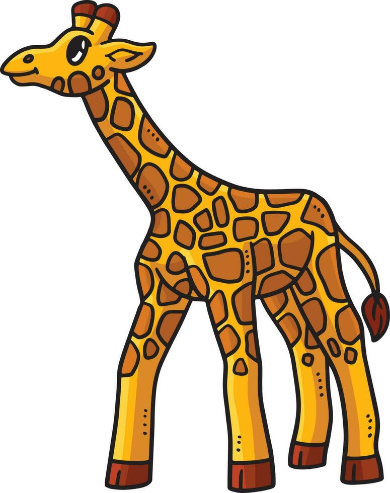 Baby Giraffe Karikatur farbig Clip Art Illustration vektor