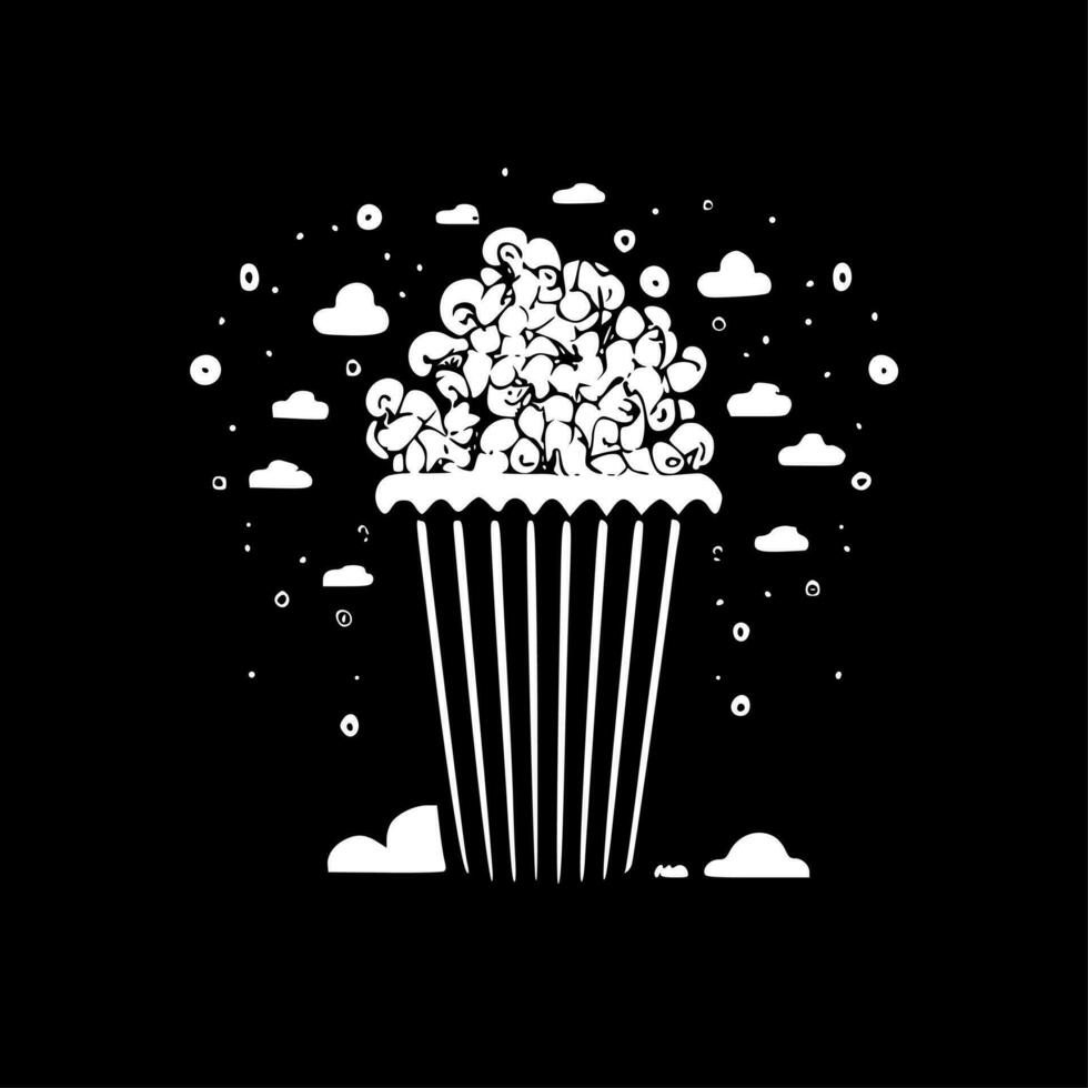 popcorn - minimalistisk och platt logotyp - vektor illustration