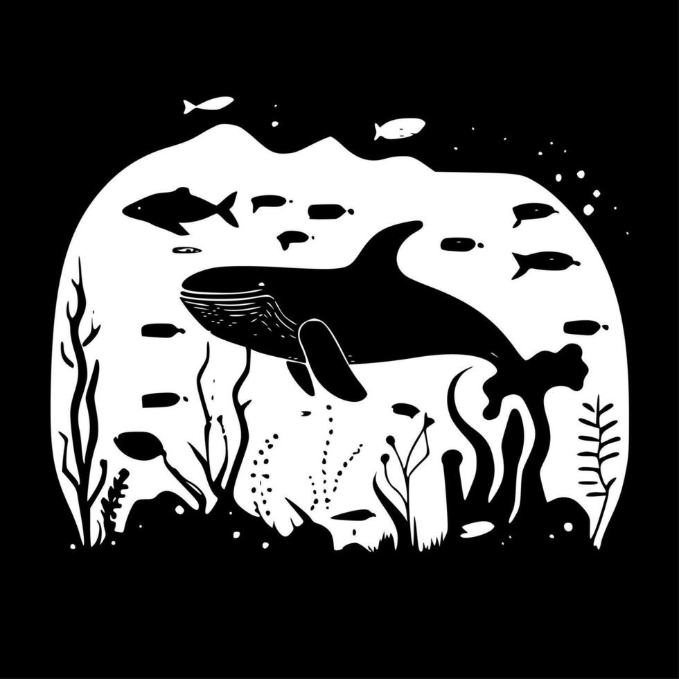 under de hav - hög kvalitet vektor logotyp - vektor illustration idealisk för t-shirt grafisk