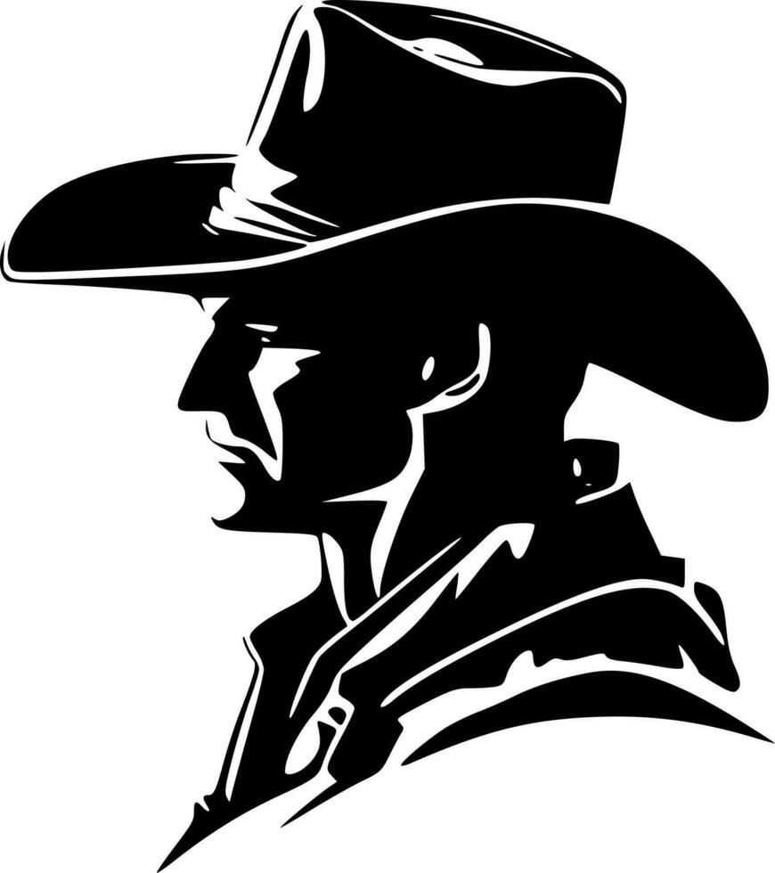 Cowboy - - minimalistisch und eben Logo - - Vektor Illustration