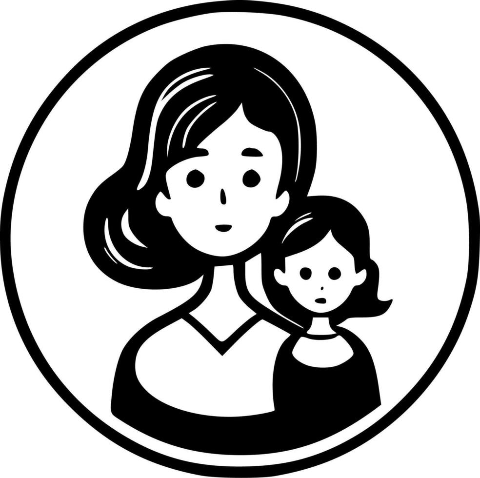 mamma, minimalistisk och enkel silhuett - vektor illustration