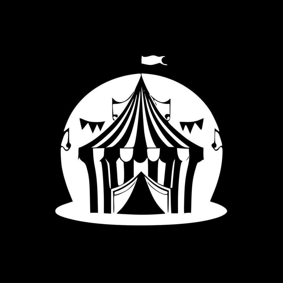 cirkus - minimalistisk och platt logotyp - vektor illustration