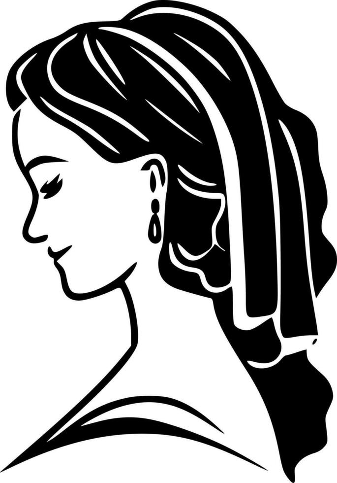 Braut, minimalistisch und einfach Silhouette - - Vektor Illustration