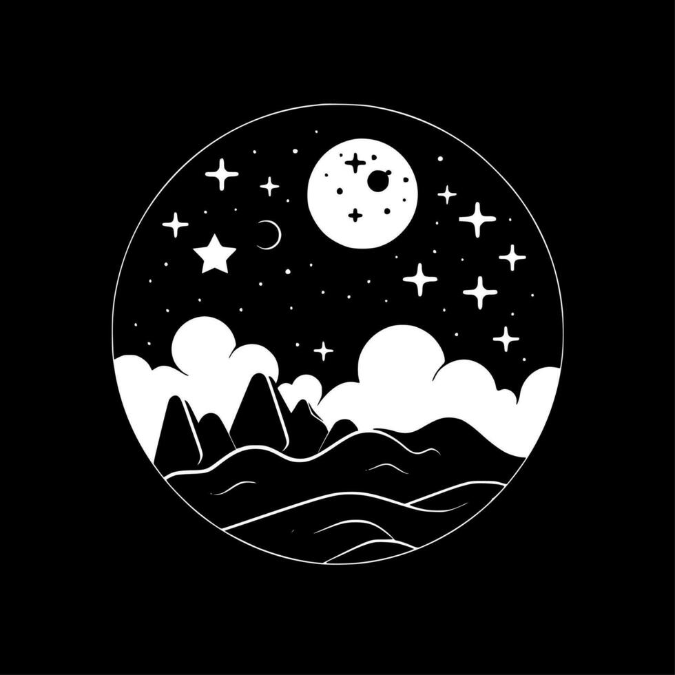 natt himmel - hög kvalitet vektor logotyp - vektor illustration idealisk för t-shirt grafisk