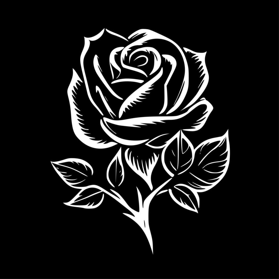 Rose, minimalistisch und einfach Silhouette - - Vektor Illustration