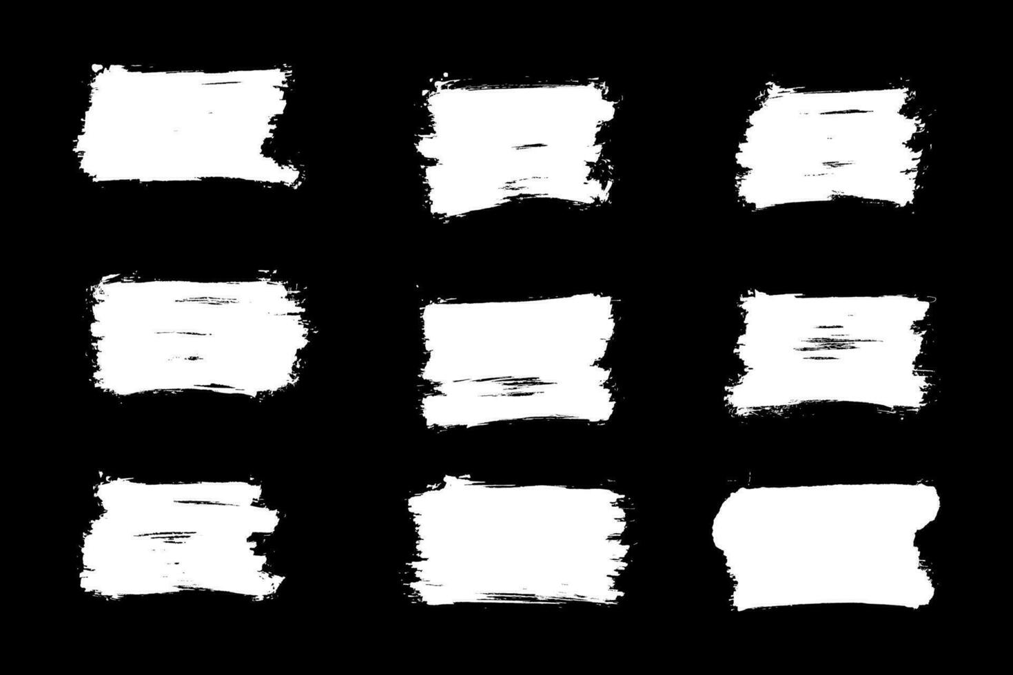 bläck penseldrag och paintbrush grunge mall med svart bläck från borsta stroke. design grunge stänka smutsig. vektor