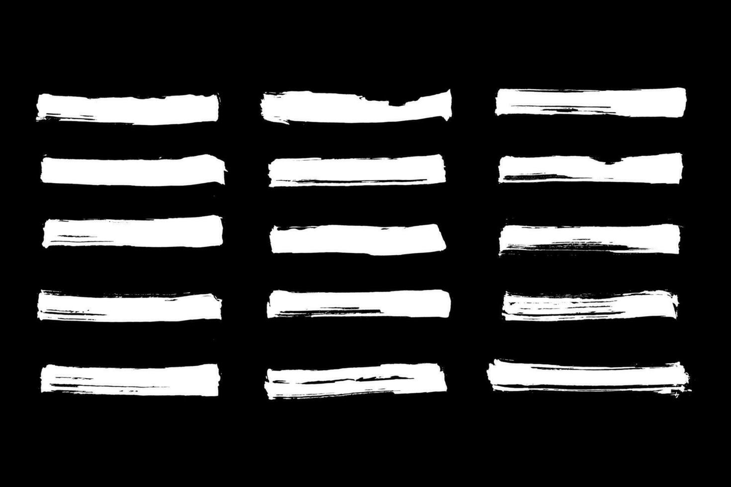 einstellen von Tinte Bürste Schlaganfall Grunge künstlerisch Vorlage mit schwarz Tinte von Bürste Schlaganfall. Design Grunge Spritzer schmutzig. Vektor