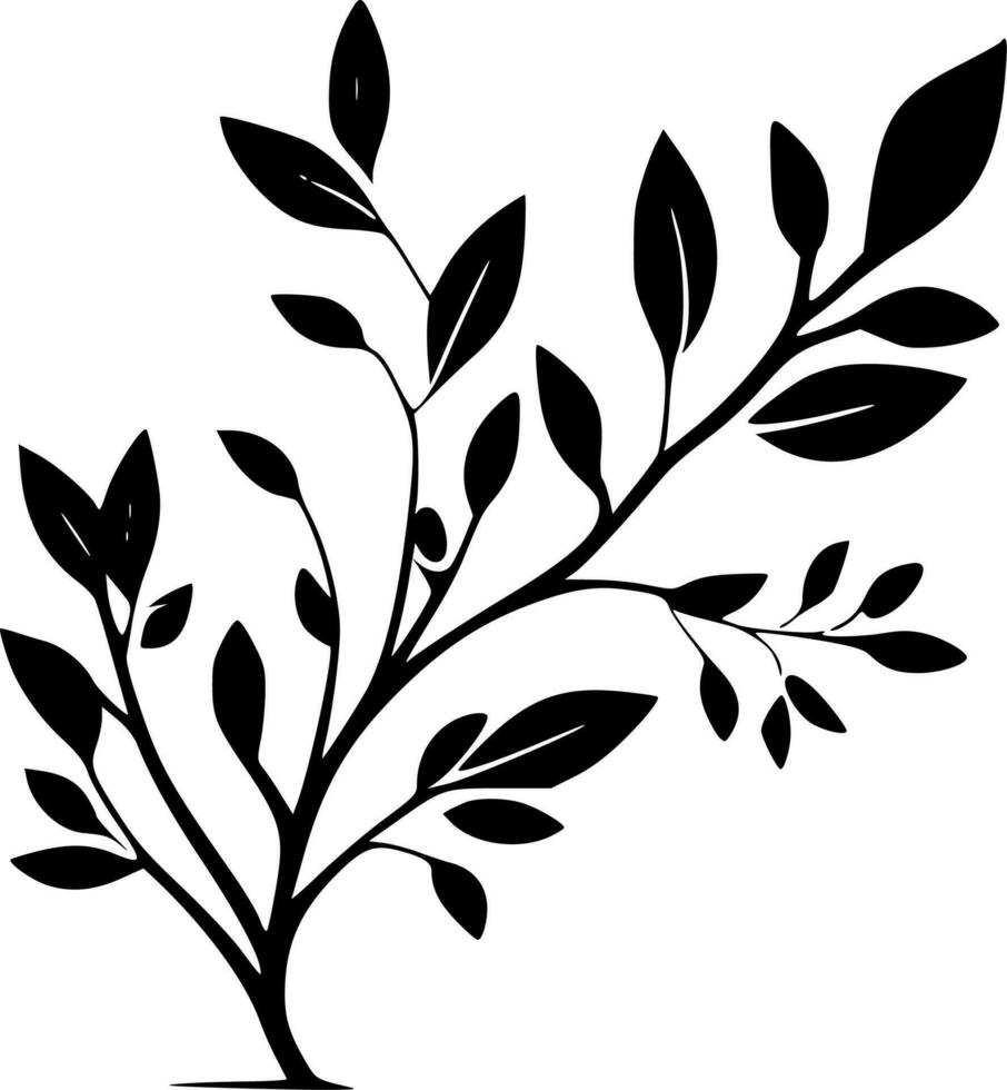 Zweig, schwarz und Weiß Vektor Illustration