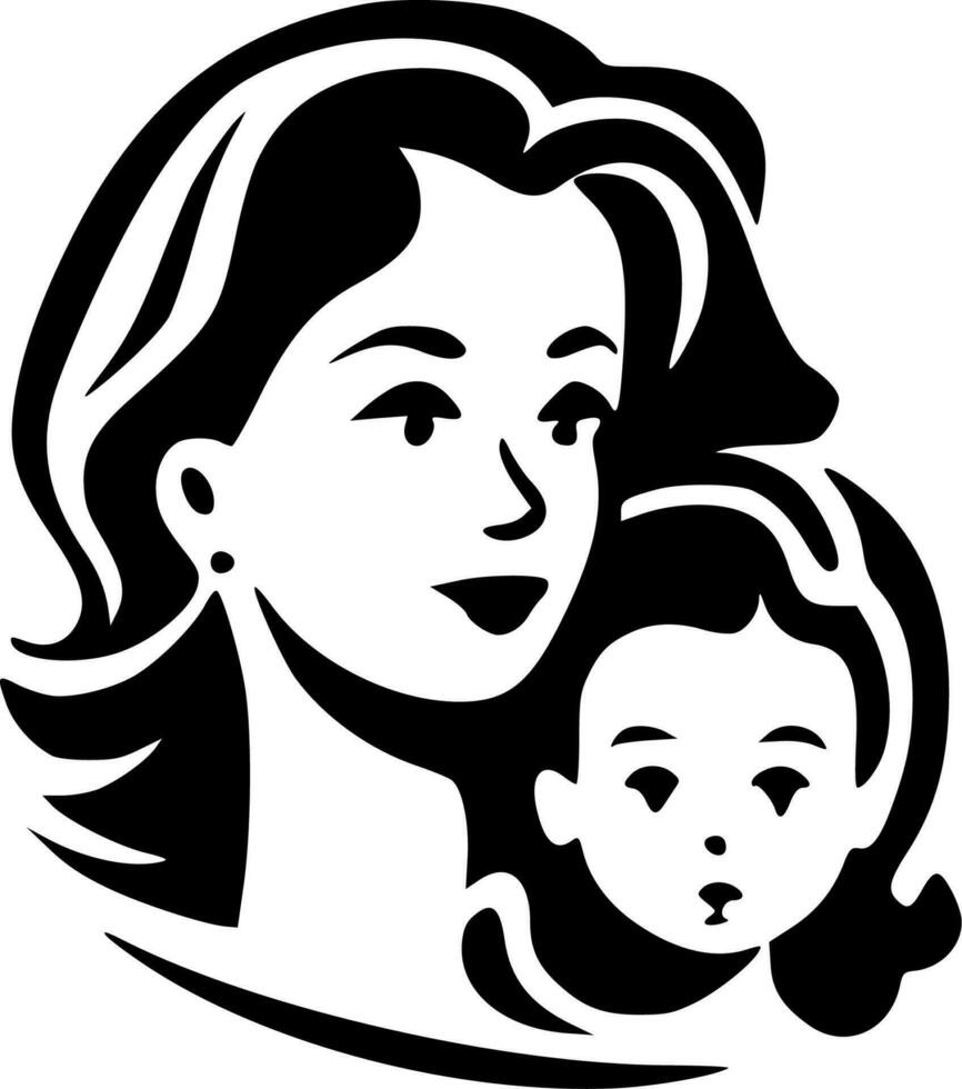 mamma - minimalistisk och platt logotyp - vektor illustration