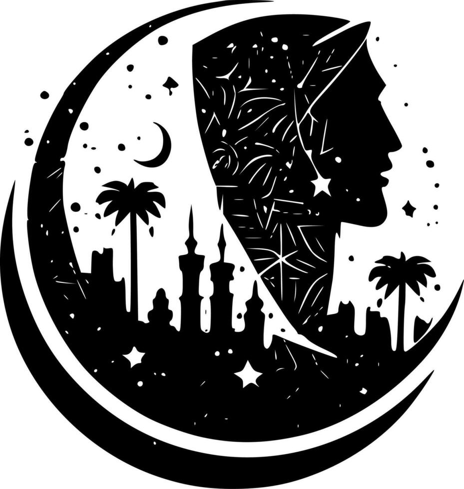 Ramadan - - minimalistisch und eben Logo - - Vektor Illustration