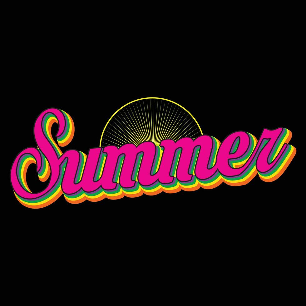 sommar t-shirt design vektor