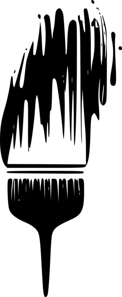 borsta stroke - minimalistisk och platt logotyp - vektor illustration