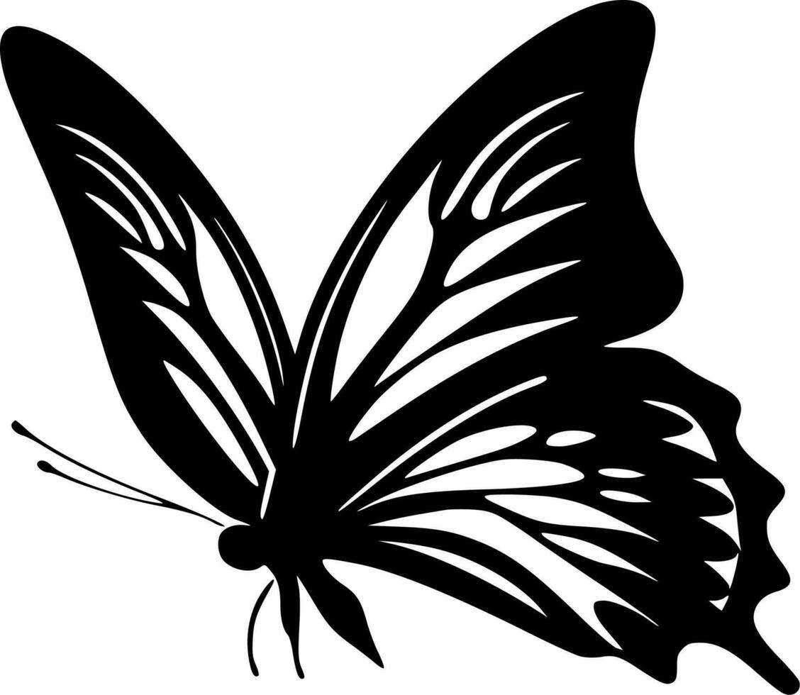 Schmetterling, minimalistisch und einfach Silhouette - - Vektor Illustration