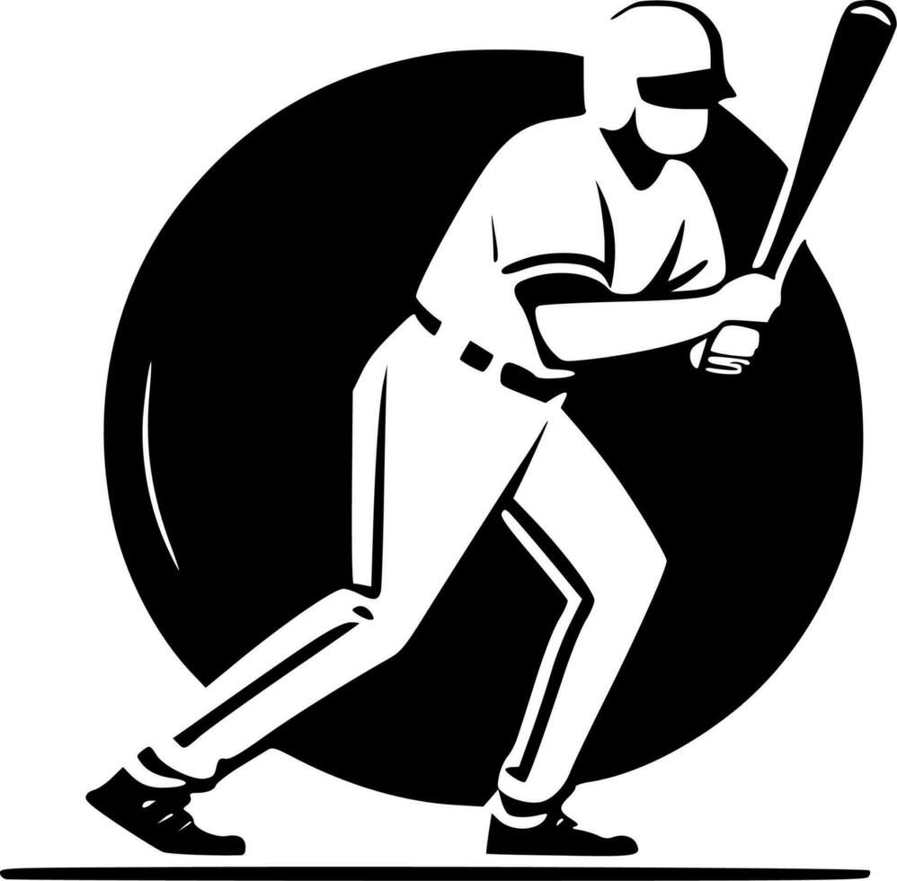 baseboll - minimalistisk och platt logotyp - vektor illustration