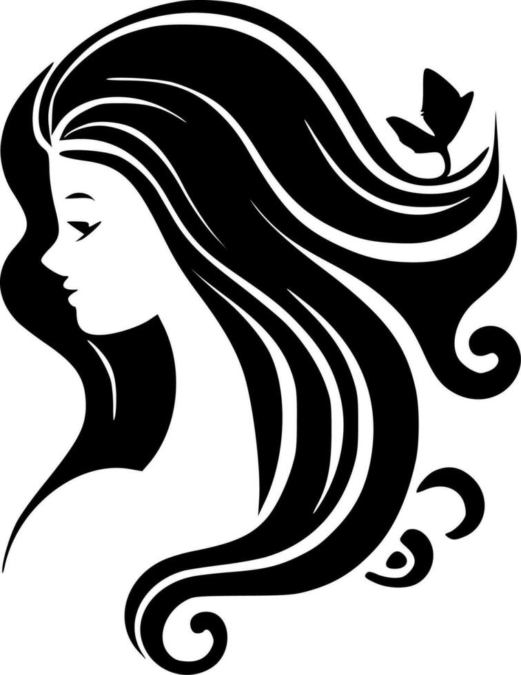 Meerjungfrau - - minimalistisch und eben Logo - - Vektor Illustration