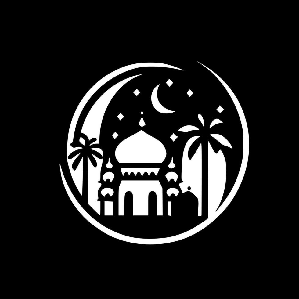 ramadan - minimalistisk och platt logotyp - vektor illustration