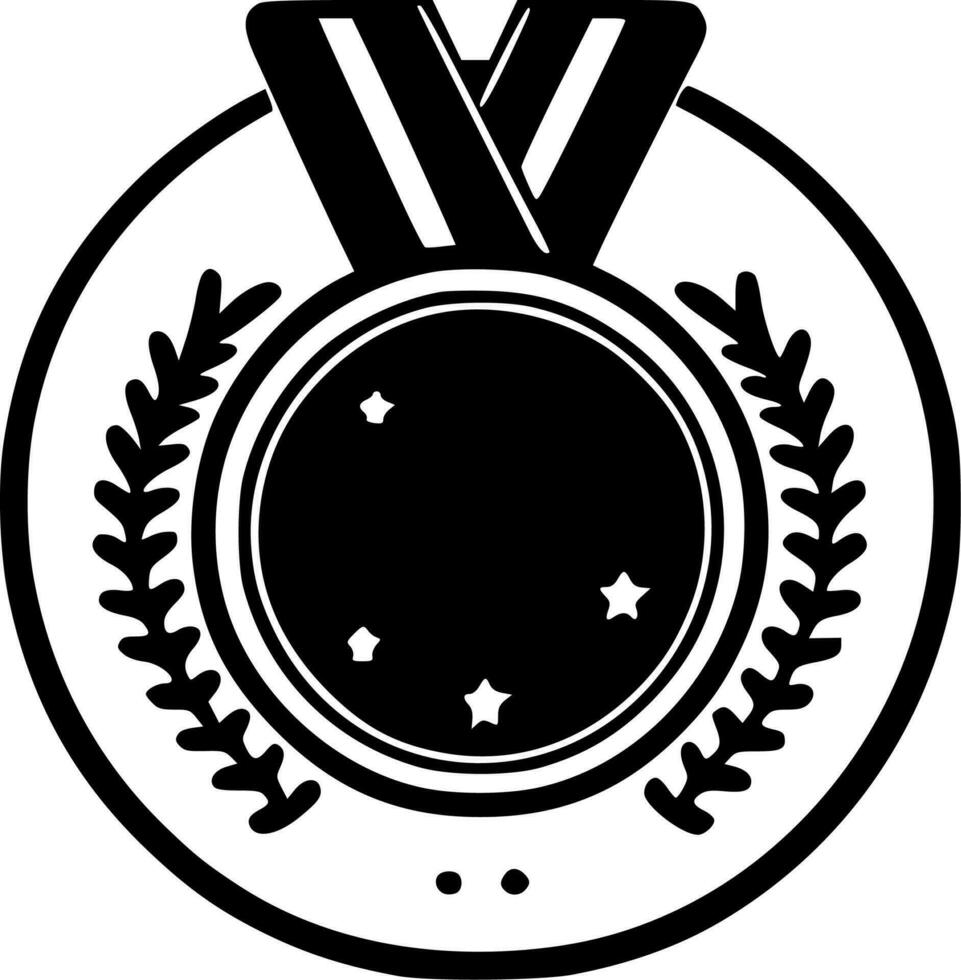 Medaille - - minimalistisch und eben Logo - - Vektor Illustration
