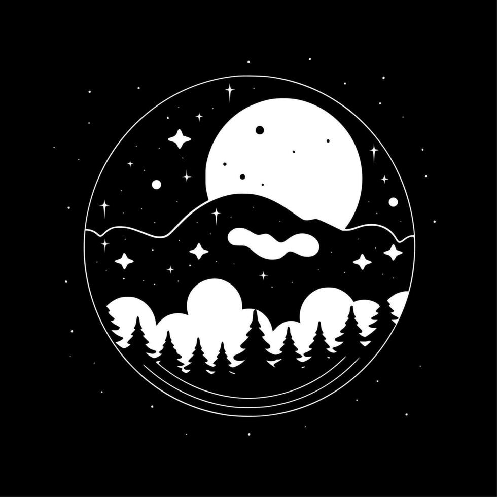 Nacht Himmel - - hoch Qualität Vektor Logo - - Vektor Illustration Ideal zum T-Shirt Grafik