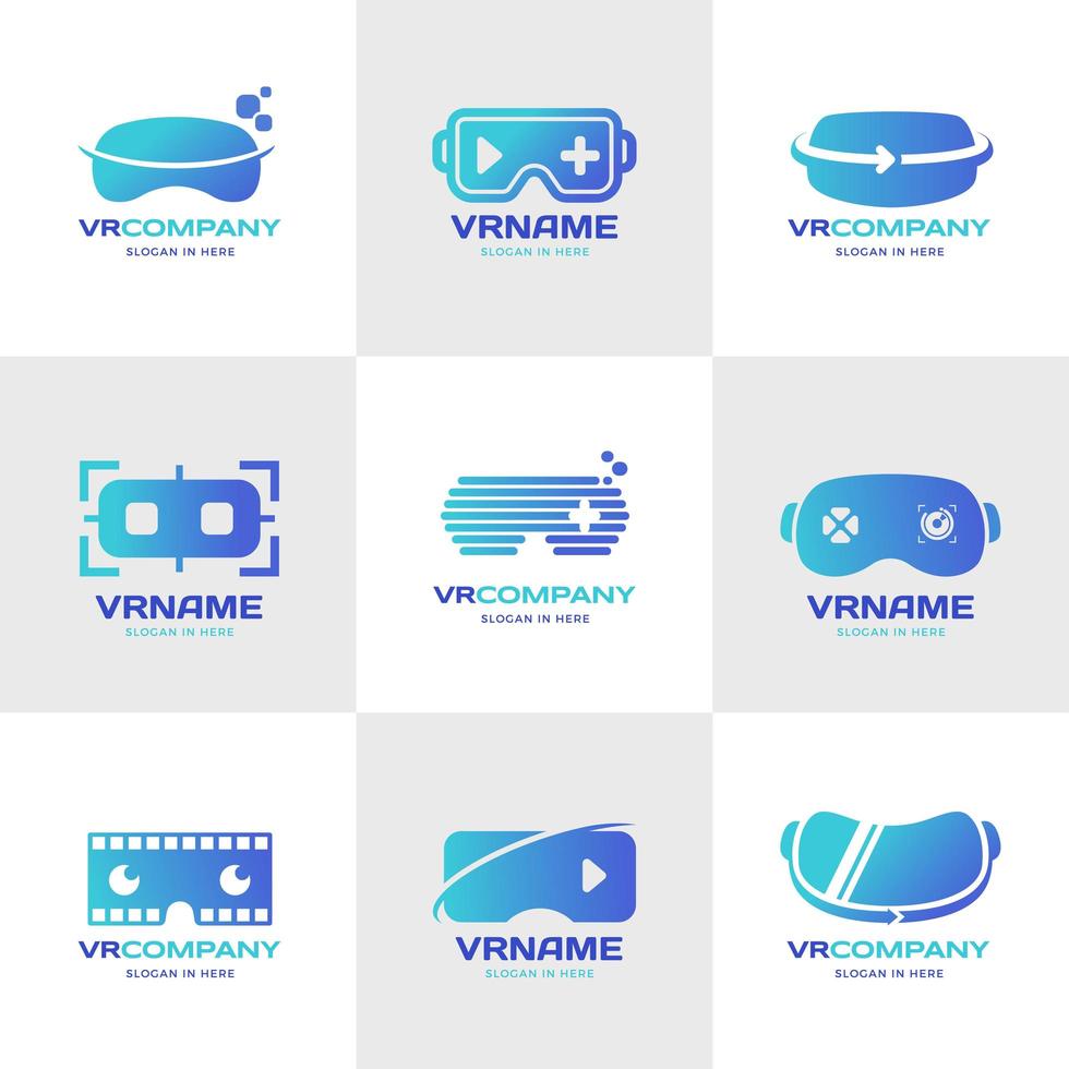 Virtual-Reality-Logo-Vorlage vektor
