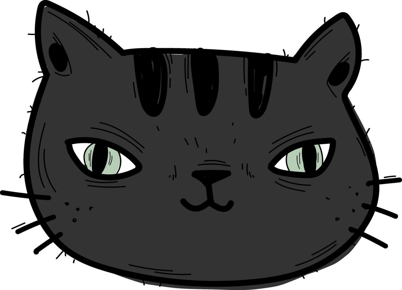 Gekritzel schwarze Katze isolierte Linie Hand gezeichnete Vektor-Illustrationen Skizze für ein Tattoo vektor