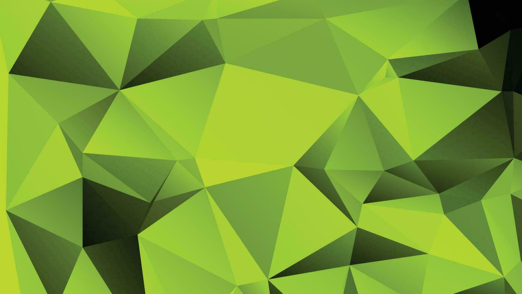 Grün Farbe Polygon Hintergrund Design, abstrakt geometrisch Origami Stil mit Gradient vektor