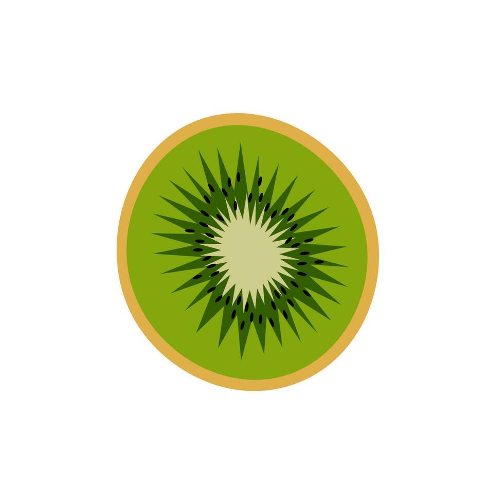 en enda vektor illustration av en kiwi frukt. rader konst tropisk kiwi frukt, klotter