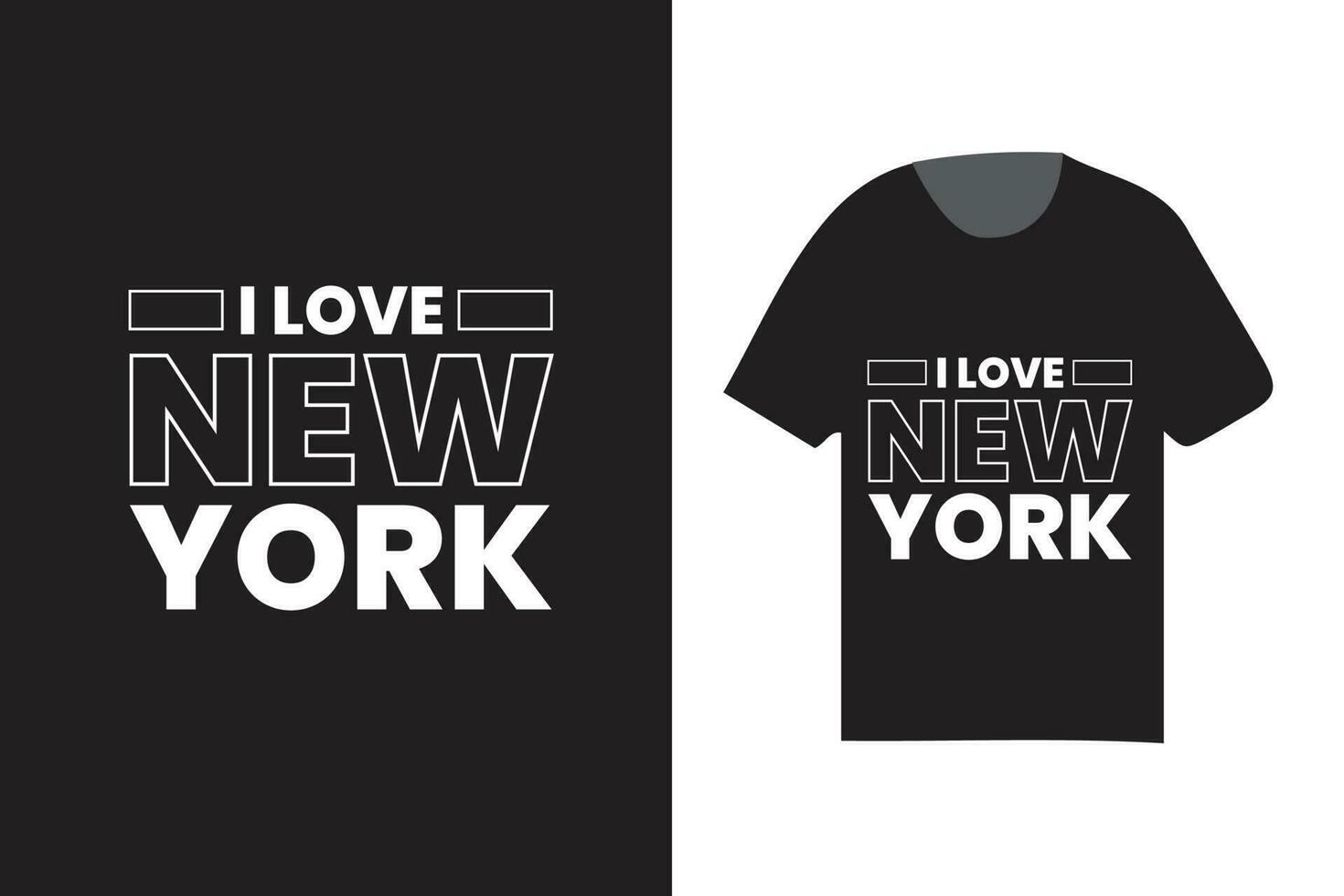 ich Liebe Neu York Typografie t Hemd Design, modern t Hemd Design Vorlage vektor