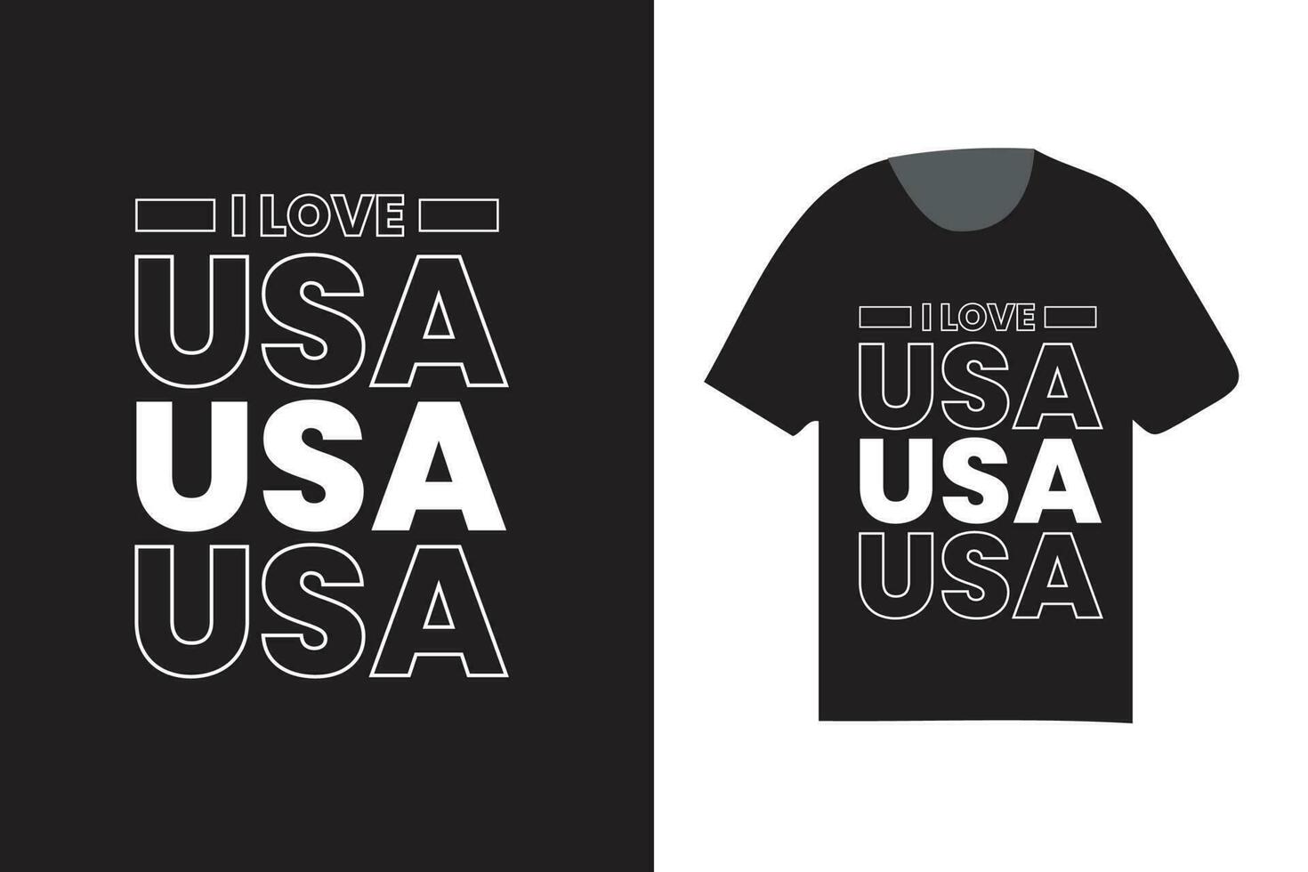 jag kärlek USA typografi t skjorta design, spegel typografi t skjorta mall vektor